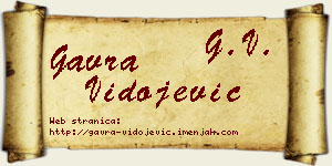 Gavra Vidojević vizit kartica